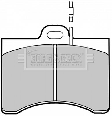 BORG & BECK stabdžių trinkelių rinkinys, diskinis stabdys BBP1201